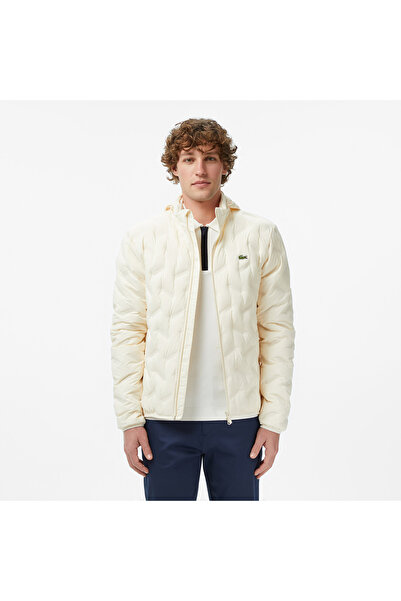 Lacoste Erkek Regular Fit Dik Yaka Kapitone Krem Mont