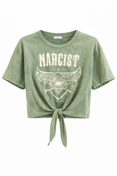 ERLINE Tricou de damă cu legătură în față