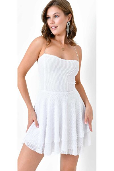 Hanife Glam Couture Hanife Glam prenses payet mini elbise