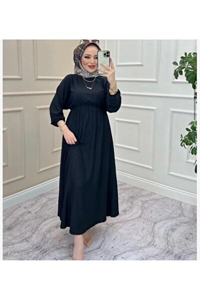 modasindoma Women's Bat Sleeve Dress Black