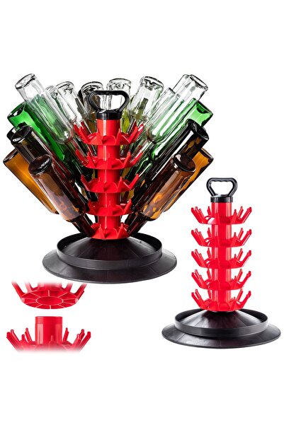 KADAX Suport modular pentru 50 de sticle, pentru spălarea sticlelor, mare, roșu