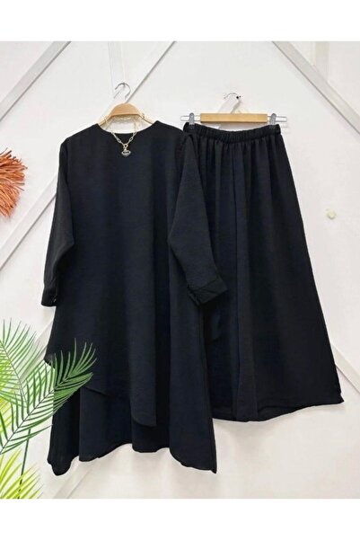 modasindoma Set casual din două piese pentru femei, negru