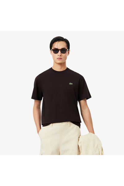 Lacoste Erkek Classic Fit Bisiklet Yaka Kahverengi T-Shirt