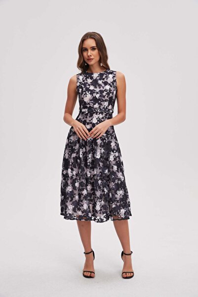 menta Sleeveless patterned midi dress