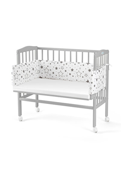 Waldin Patut pentru copii, Waldin, 2in1, 90 cm x 55 cm, lemn de fag, Gri, Cov...