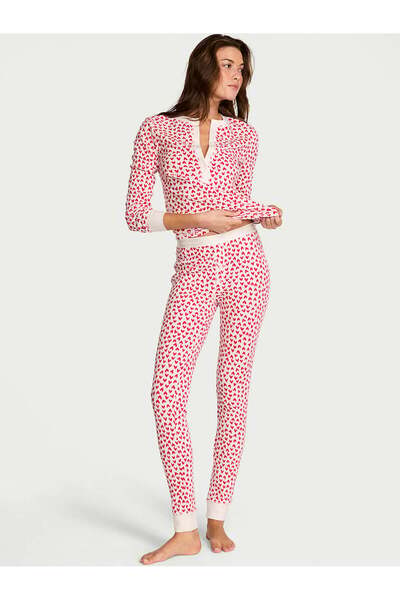Victoria's Secret Henley Termal Uzun Pijama Takımı