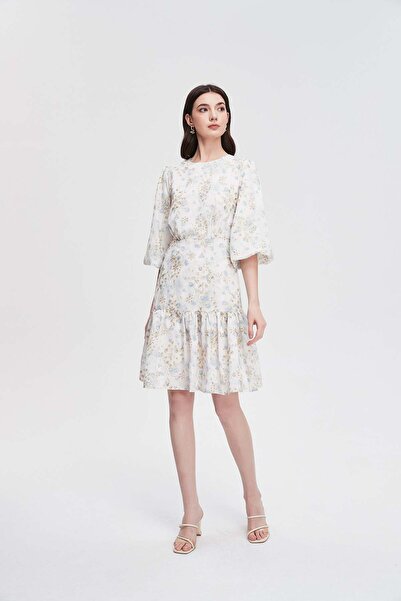 menta Half-sleeve floral dress shorts / Romper