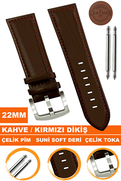 COBRA حزام ساعة ناعم جلد مم متوافق مع ساعات 22mm AL11SOFT22MM