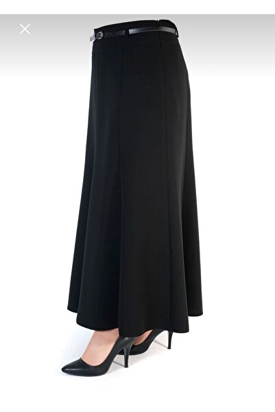 Hümeyra Karlıdağ Kadın Tesettür Uzun Siyah Balık Etek