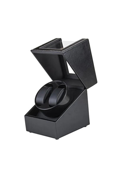 zola Περιστρεφόμενο κουτί για 2 ρολόγια, μαύρο - Δερμάτινο, περιστρεφόμενη βά...