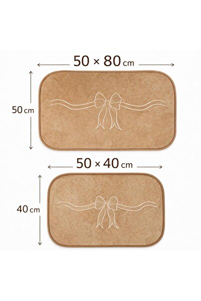 Modern Hali Dunyasi Lüks Kadife Banyo Paspası 2’li Set – Kaymaz Taban, Yumuşa...