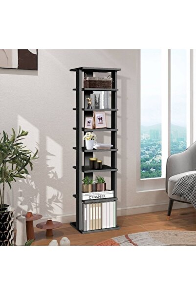 Northix Shoe Rack, 8 Levels, Multifunctional, Black, 27.5x26.5x110cm