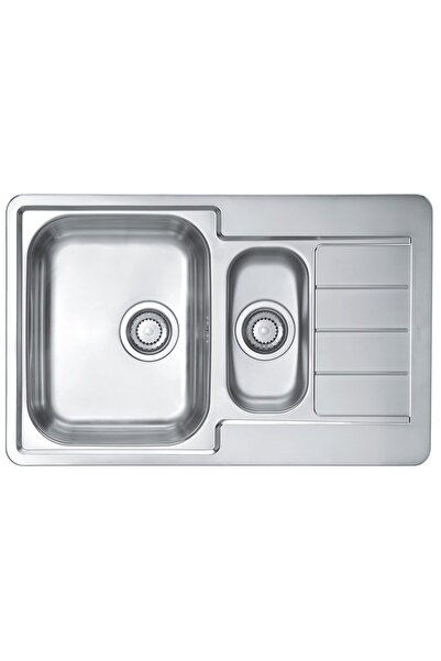 Alveus Chiuveta bucatarie Line 70, cuva stanga, 790x500 mm, Inox Leinen