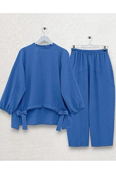 modasindoma Set shalwar pentru femei, albastru