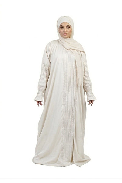SDD Egyptian Cotton prayer shawl with attached headscarf, wide and comfortabl...