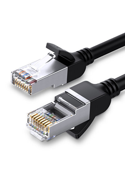 Ugreen Cat6 Saf Bakır Metal Konnektör Ethernet Kablosu Siyah 3 Metre, 50193