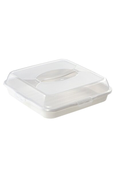 KADAX Square Plastic Container for Cake Baking Cake Box with Lid
