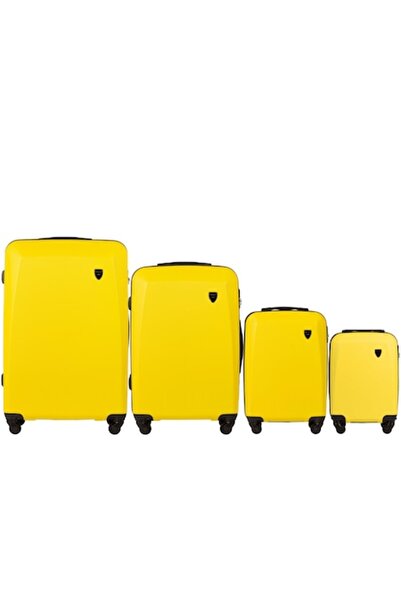 wings Set of 4 Cabin Trolleys Plover ABS+ Yellow
