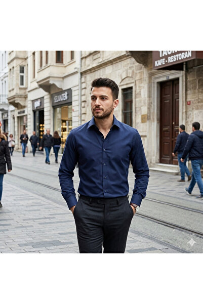 Fine Touch %100 Doğal Pamuk Gömlek – Premium Kalite Erkek Giyim