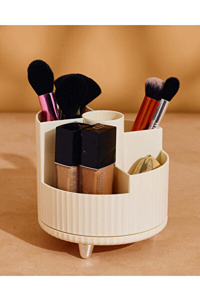 REDTAG منظم مستحضرات تجميل بلاستيكي أبيض ذو ملمس بارز