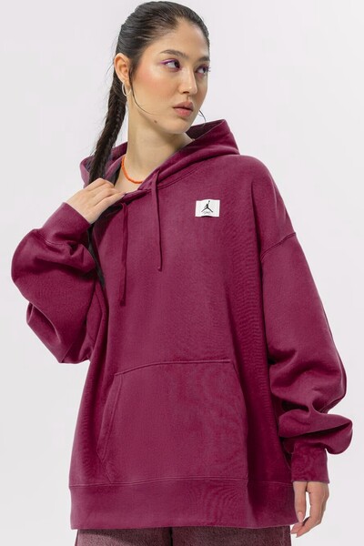 Nike Jordan Flight Fleece Oversize Hoodie Kadın Kapüşonlu Oversize Sweatshirt...
