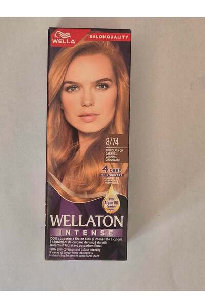 Wellaton Vopsea INTENS, nuanta 8/74 CIOCOLATA CARAMEL