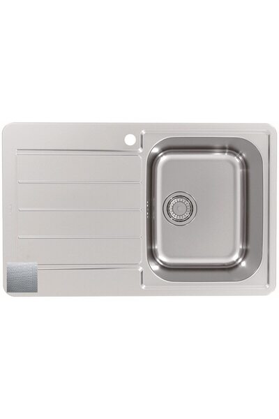 Alveus Chiuveta bucatarie Line Max, inox leinen, 79x50 cm, cuva dreapta 19 cm