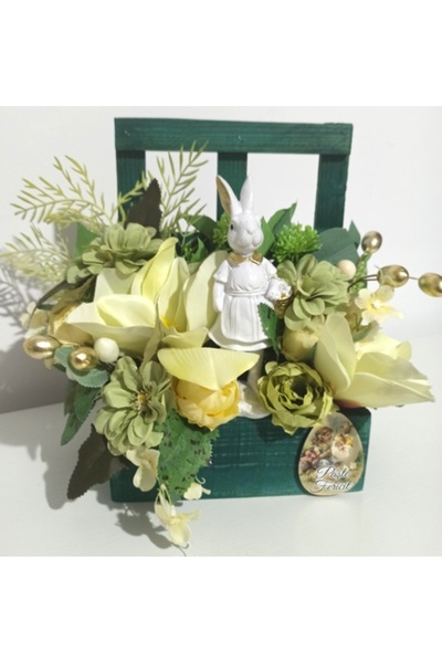 Pasiunea Florilor Fereastră Lemn Verde Cu Iepure Alb și Magnolii