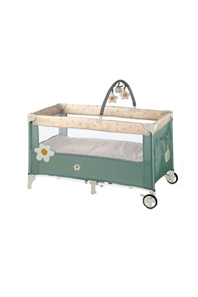 Jane Folding Crib, Jane, Duo Level, With Wheels, Carrying Bag, Botanic