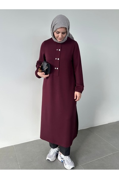 Berika YILDIRIM LAVİN OYSHO DETAY TUNİK BORDO