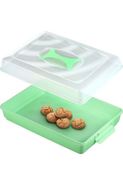 KADAX Rectangular Plastic Container for Cakes, Pastries, Cake Box, Large