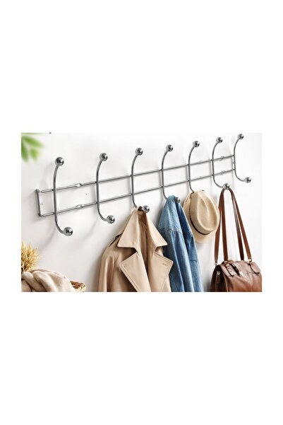 sipahioglugroup Duvar Askısı Krom 7’li – Vidalı Metal Kapı Arkası Askılık