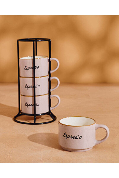 REDTAG طقم شاي بيج قابل للتكديس مكون من 5 قطع