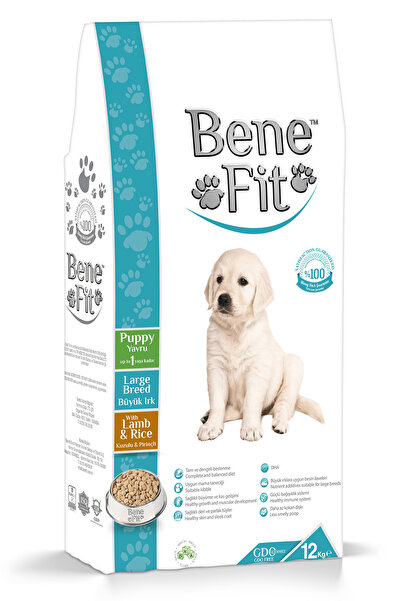BENEFIT Dry food for junior large breed dogs, Super Premium, lamb and rice, 1...