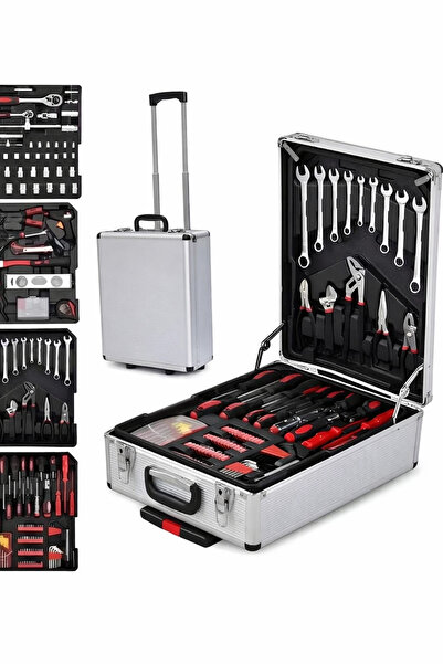 SP Professional 187-piece tool set for home and auto repair, with an aluminum...