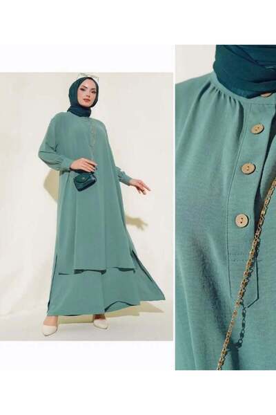 modasindoma Γυναικείο Χαλαρό Σετ Δύο Τεμαχίων Πράσινο