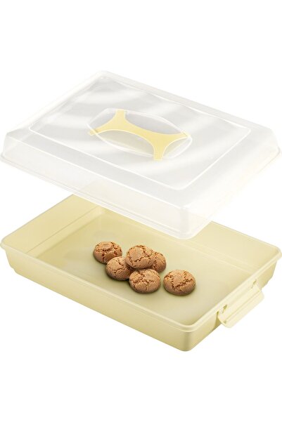 KADAX Rectangular Plastic Container for Cakes, Pastries, Cake Box, Large