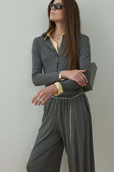 Suud Collection Smoked Cosie Buttoned Cardigan