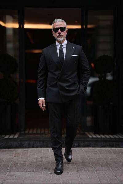 Fc Plus TEK DÜĞME GENİŞ YAKA KRUVAZE TAKIM ELBİSE