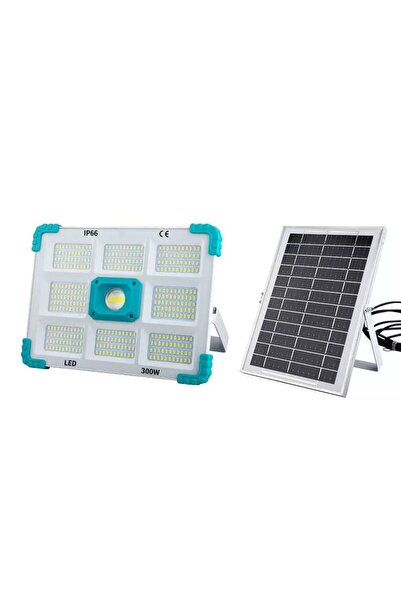COBA LED solar floodlight with external solar panel, remote control, IP66, 300 W