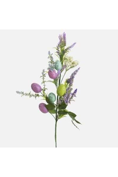 SHOPIENS Creangă decorativă de Paște cu ouă și flori 85 cm