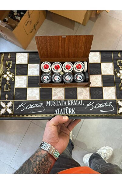 anonim ATATÜRK BASKILI TAVLA SETİ-1