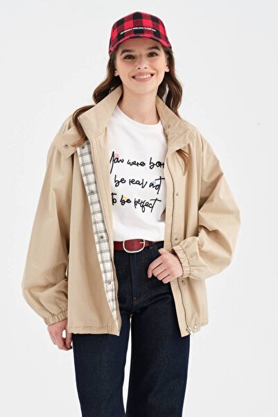 tw3 Γυναικείο μπουφάν βροχής E Καρό Fabric A Με φόδρα Design