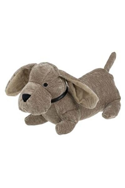 SHOPIENS Opritor de ușă pentru câini 3D maro cu zgardă