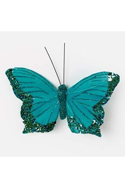 SHOPIENS Emerald Green Butterfly Curtain Decoration 12 cm