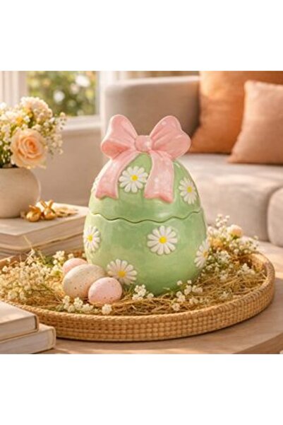 SHOPIENS Easter Egg Biscuit Container Mint Ø13 x 22 cm