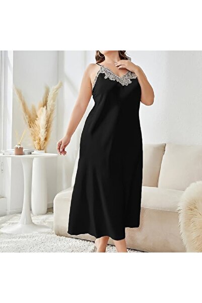 Generic NAKXUS Women's Long Plus Size Nightgown,Summer Chemise Long Slip Dres...