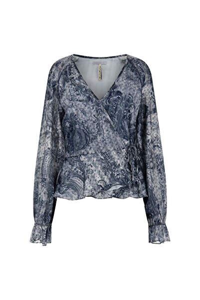 Guess بلوزة جورجيت بياقة على شكل حرف V