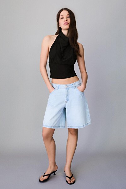 Bershka Jakarlı puantiye desenli top