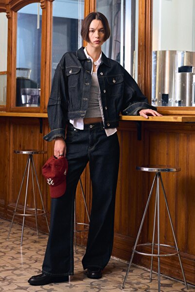 Bershka Orta bel baggy fit jean